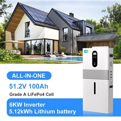 6 kW poza siecią domowy system magazynowania energii 51,2 V 100AH ​​All-in-One Lithum bateria