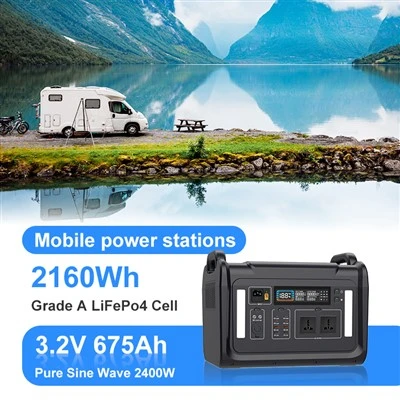 Elektrownia na zewnątrz elektrownia słoneczna 2400 W przenośna bateria litowa 2160Wh